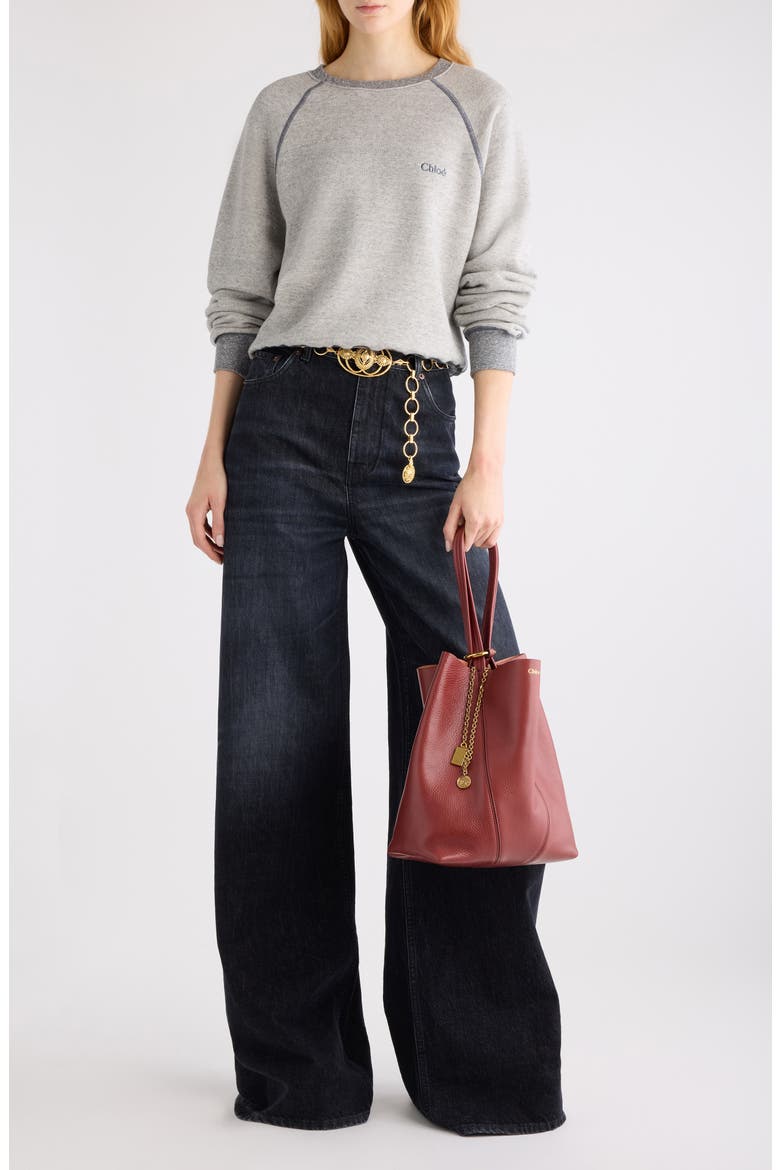 High Waist Wide Leg Jeans, Alternate, color, ONYX BLACK