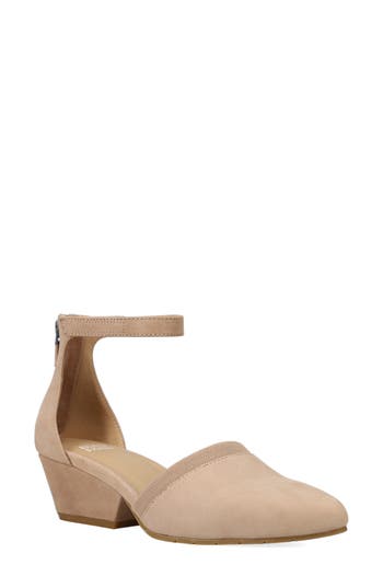 Eileen Fisher Halli Ankle Strap Pump In Stone