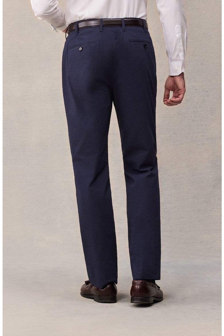 Seersucker Regular Fit Suit Pants, Alternate, color, Navy