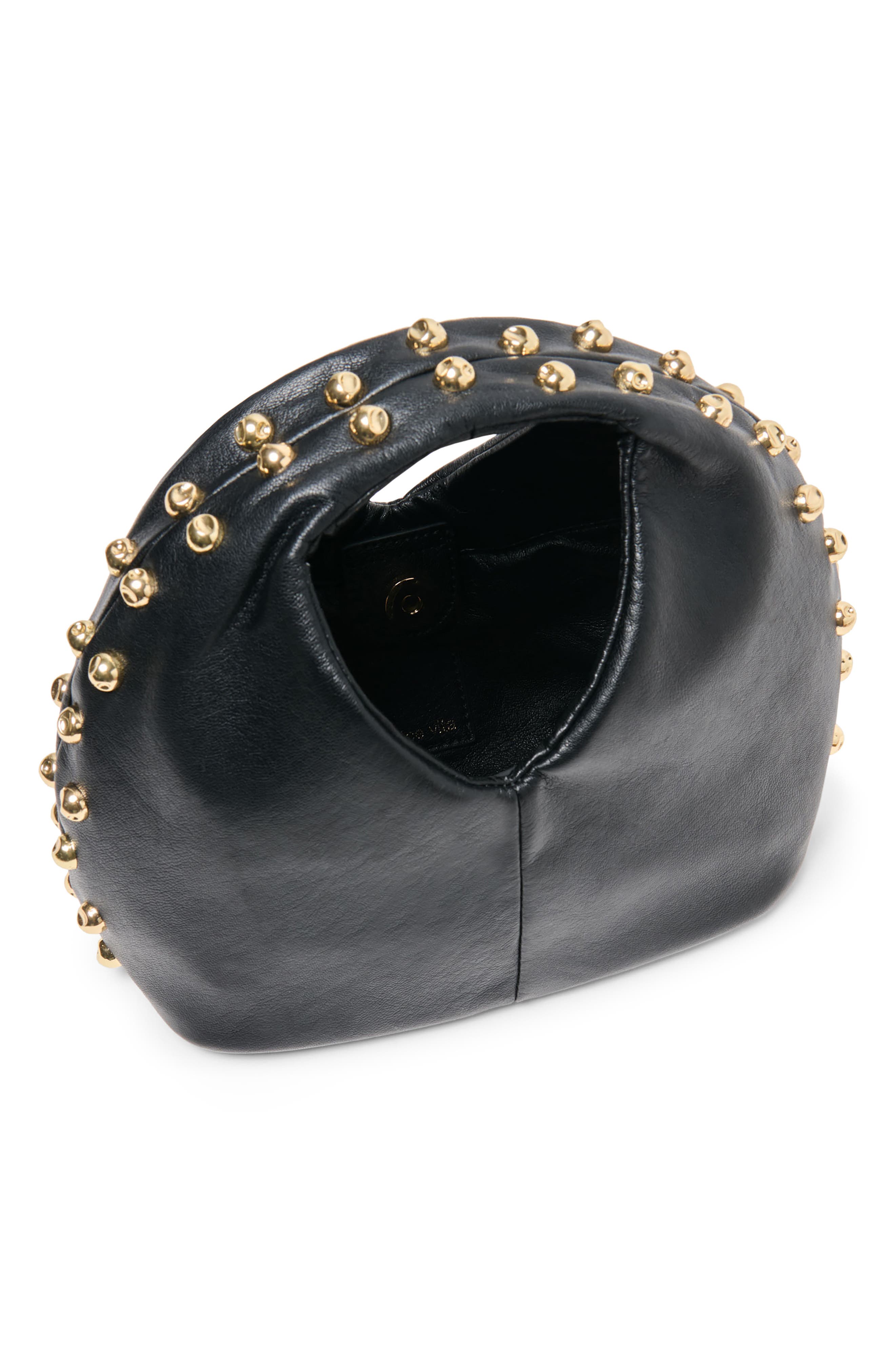 Drea Faux Leather Handbag, Alternate, color, BLACK