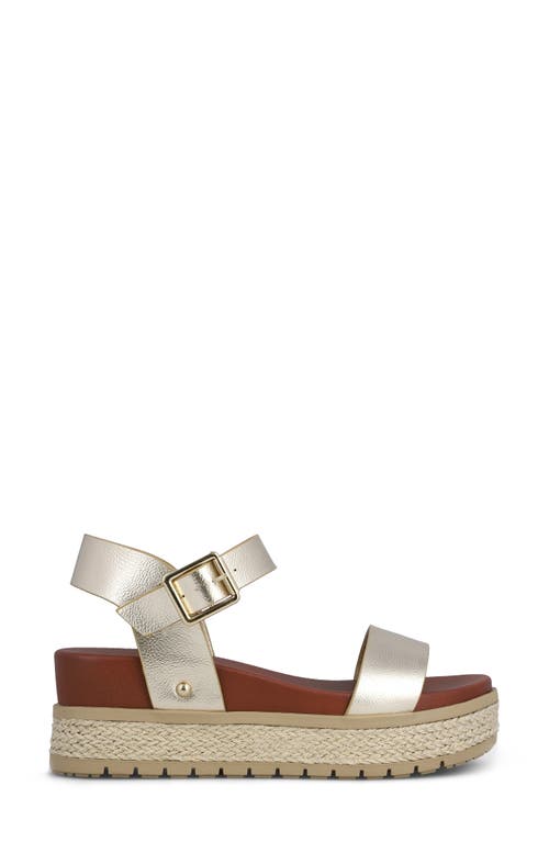 Mia Kenji Espadrille Wedge Sandal In Gold