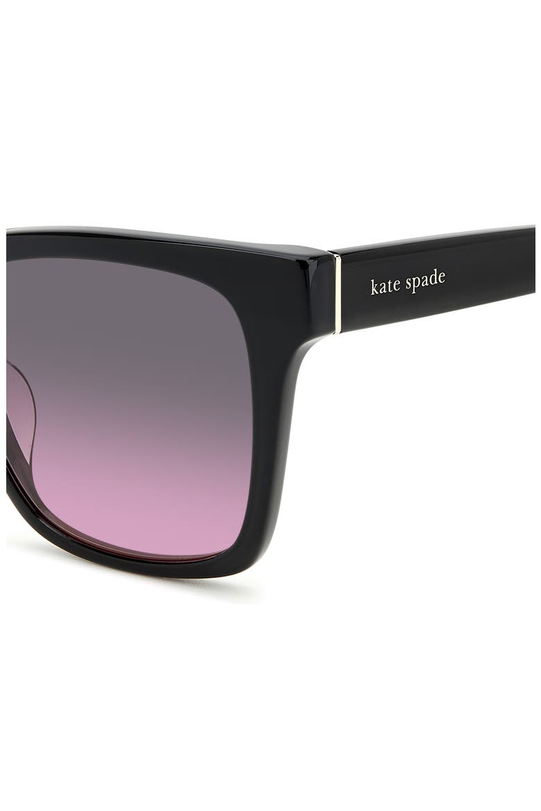 harlow gs 55mm gradient polarized square sunglasses, Alternate, color, BLACK