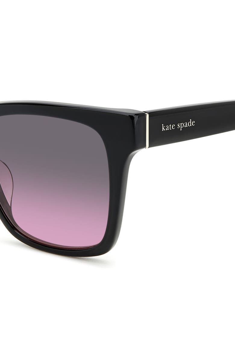Kate Spade New York harlow gs 55mm gradient polarized square sunglasses, Alternate, color, Black/ Grey Shaded Pink