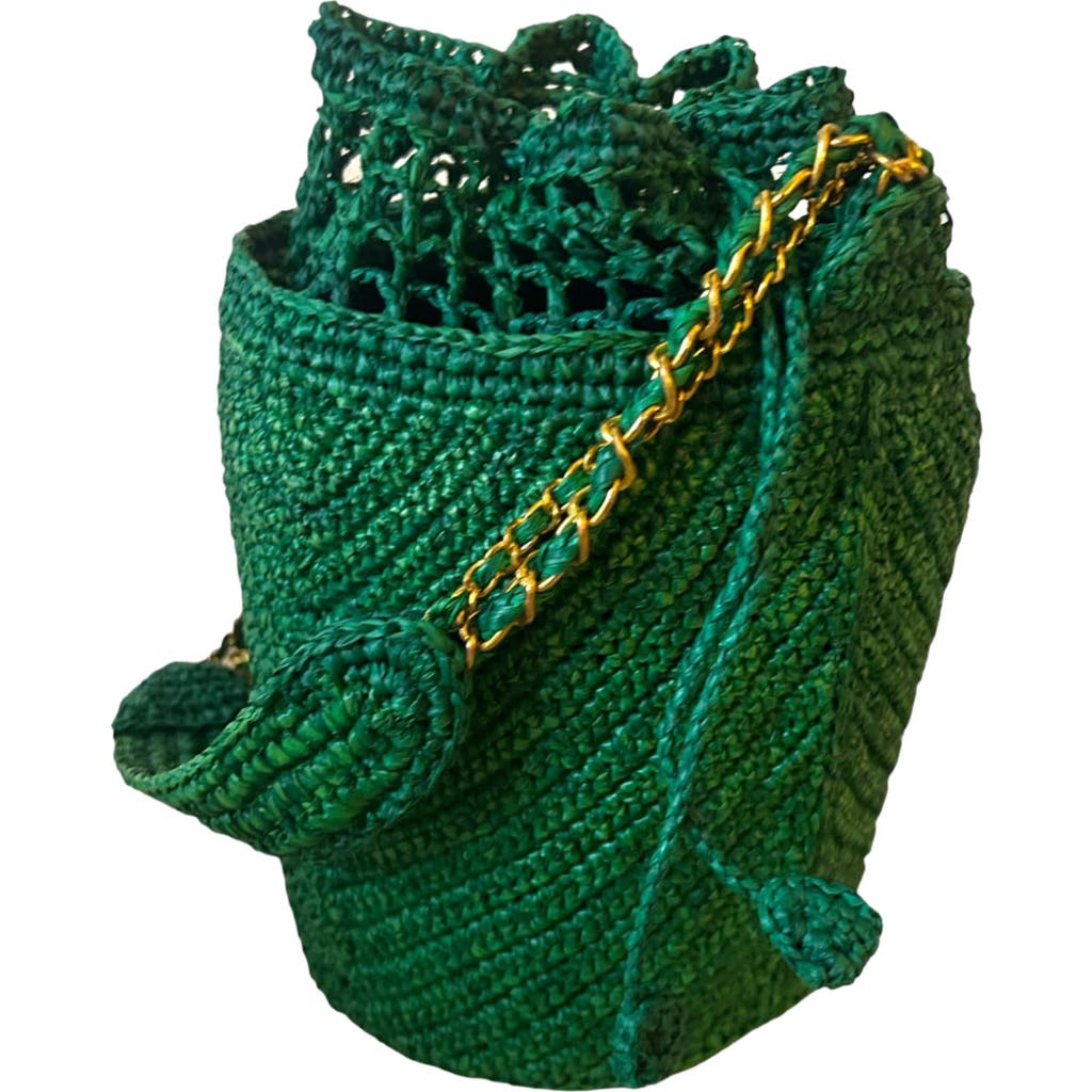 Zanatany Concepts Buckety Raffia Bag in Green  product