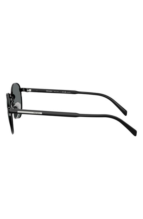 Prada 53mm Polarized Oval Sunglasses In Black