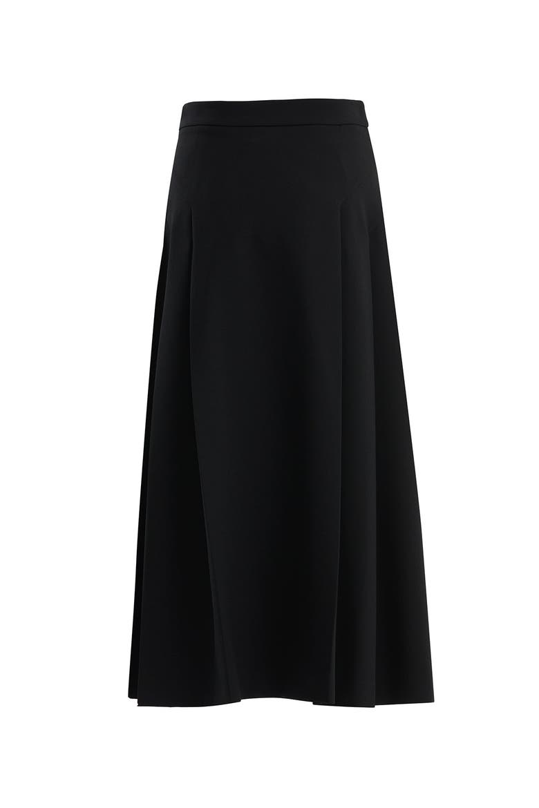 Pleated Skirt with Chain Accessory, Alternate, color, Black