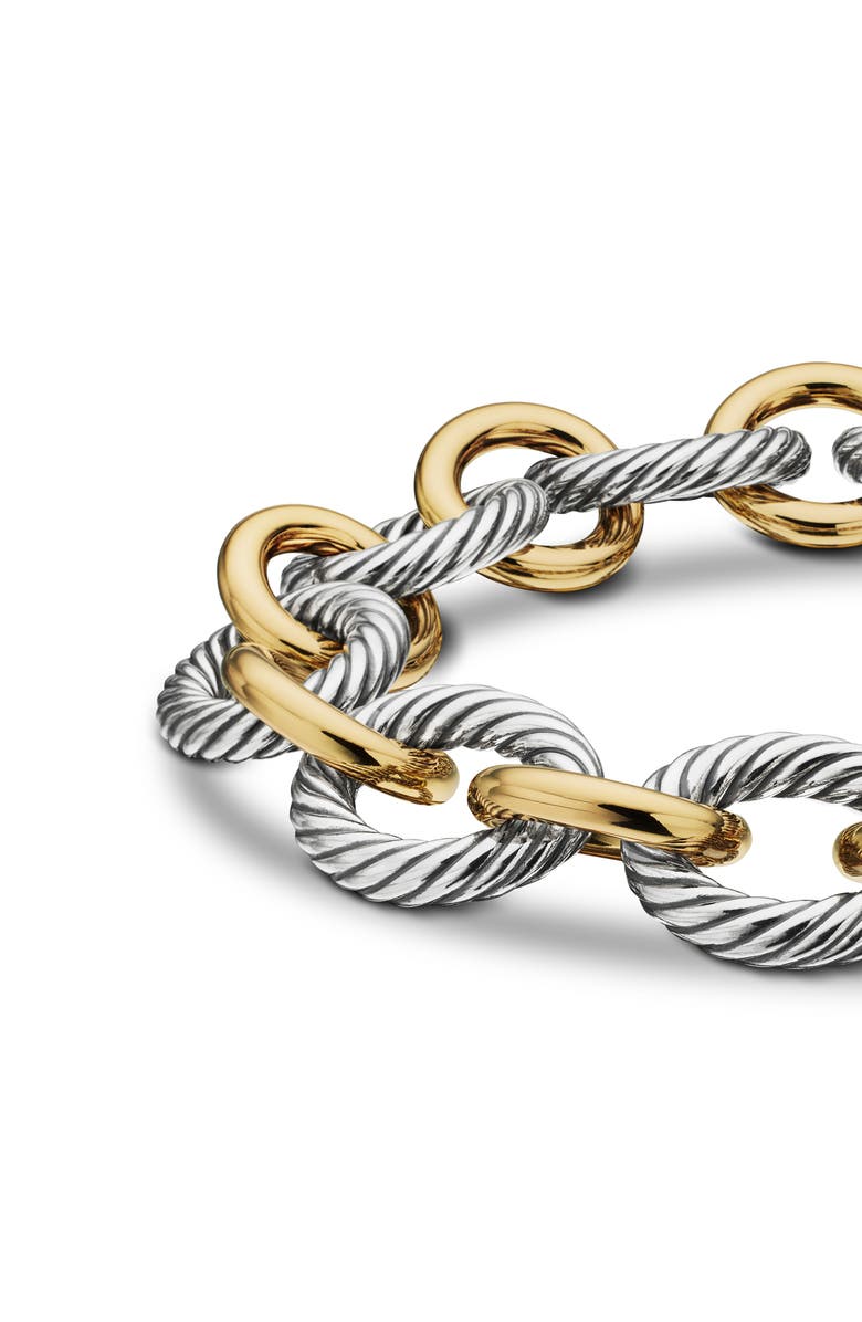 David Yurman Oval Link Chain Bracelet in Sterling Silver with 18K Gold, 12mm, Alternate, color, Silver/ Gold