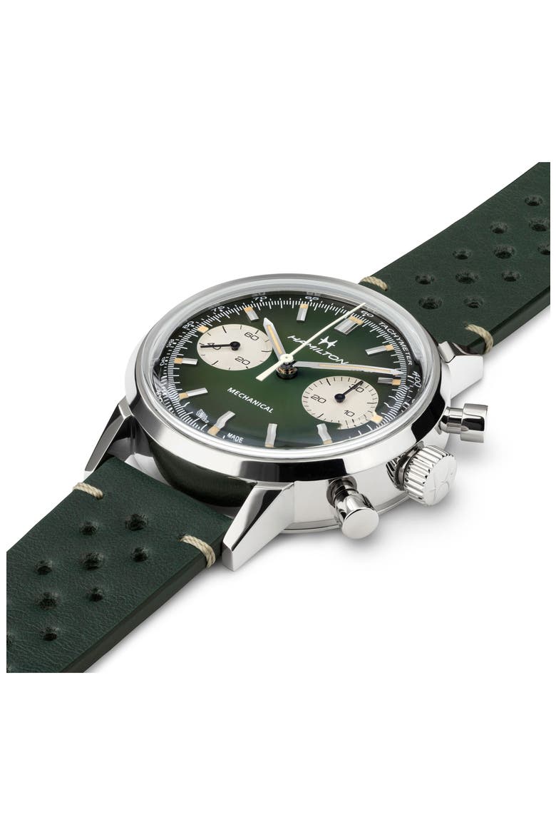 American Classic Intra-matic Chronograph Watch Set, 40mm, Alternate, color, GREEN