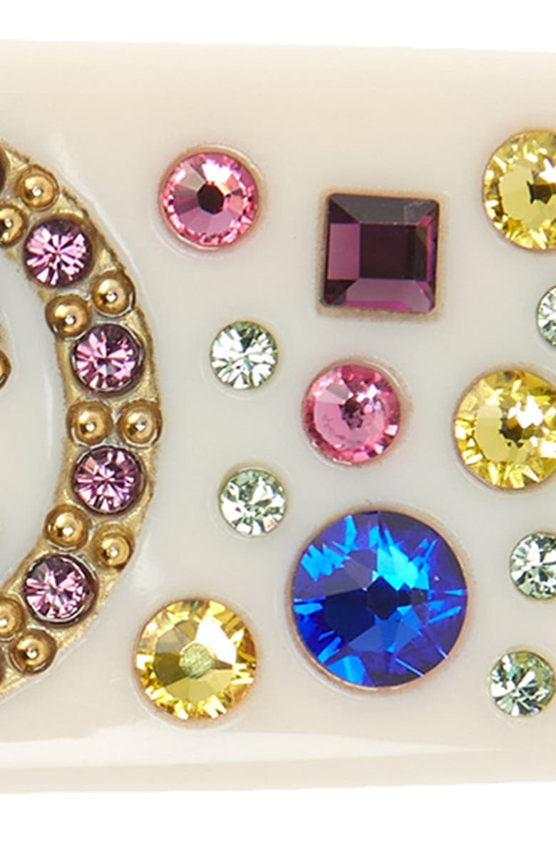 Gucci GG Crystal Hair Clip, Alternate, color, 