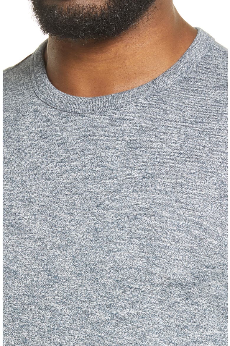 Mouliné Cotton Long Sleeve T-Shirt, Alternate, color, STEEL BLUE/OFF WHITE