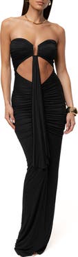 JLUXLABEL Atlantis Drape Maxi Dress