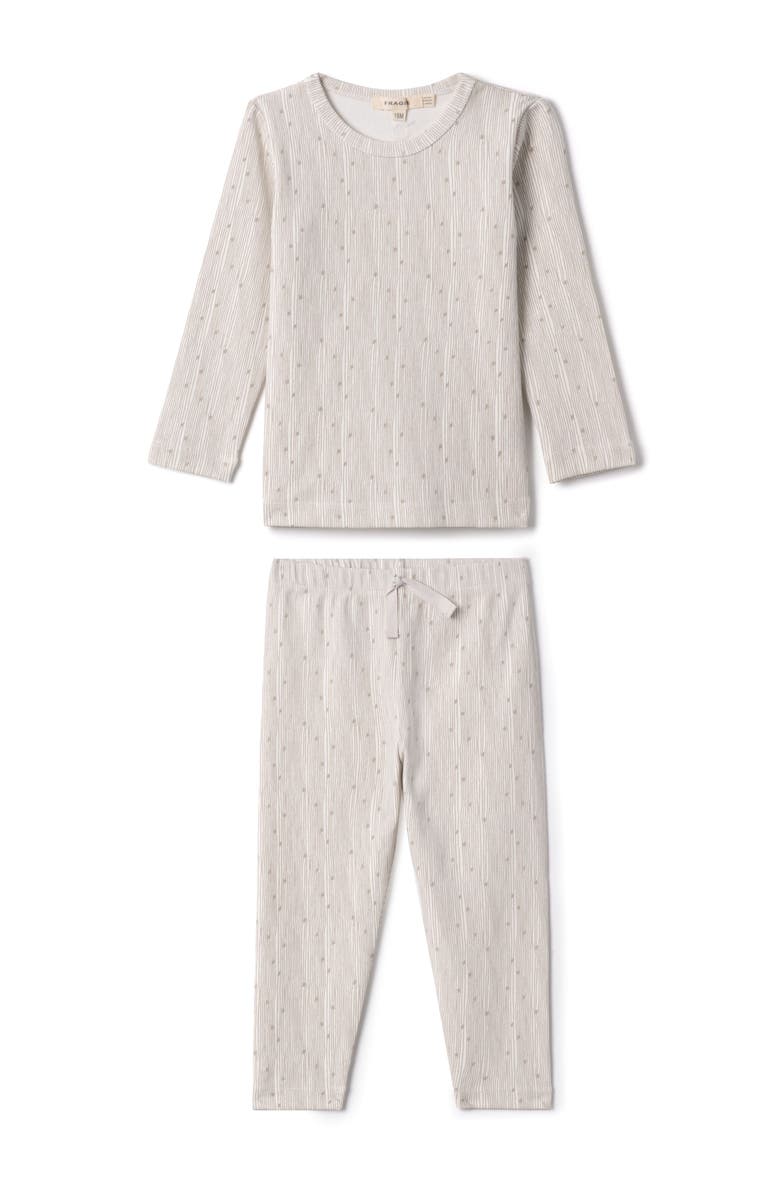 Fragile Boy Line Print Two Piece Long Sleeve Top and Pants Set, Main, color, Powder/Light Ink