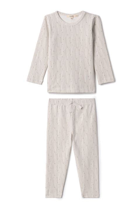 Boy Line Print Two Piece Long Sleeve Top and Pants Set (Toddler, Little Kid & Big Kid)