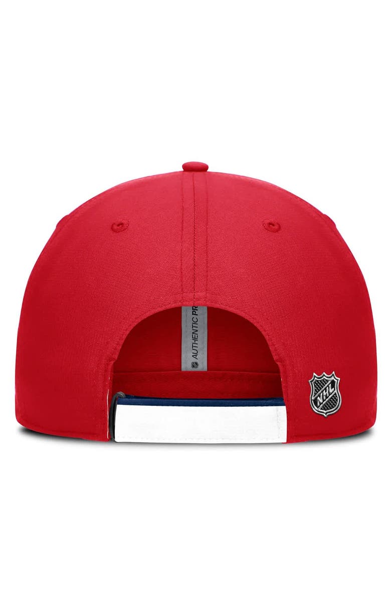 FANATICS Men's Fanatics Red/Navy Washington Capitals Authentic Pro Ripstop Adjustable Hat, Alternate, color, Red