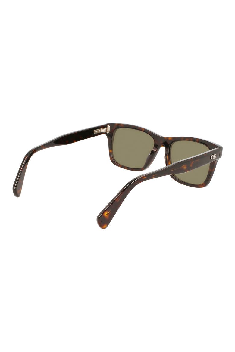Gancini 54mm Rectangular Sunglasses, Alternate, color, TORTOISE