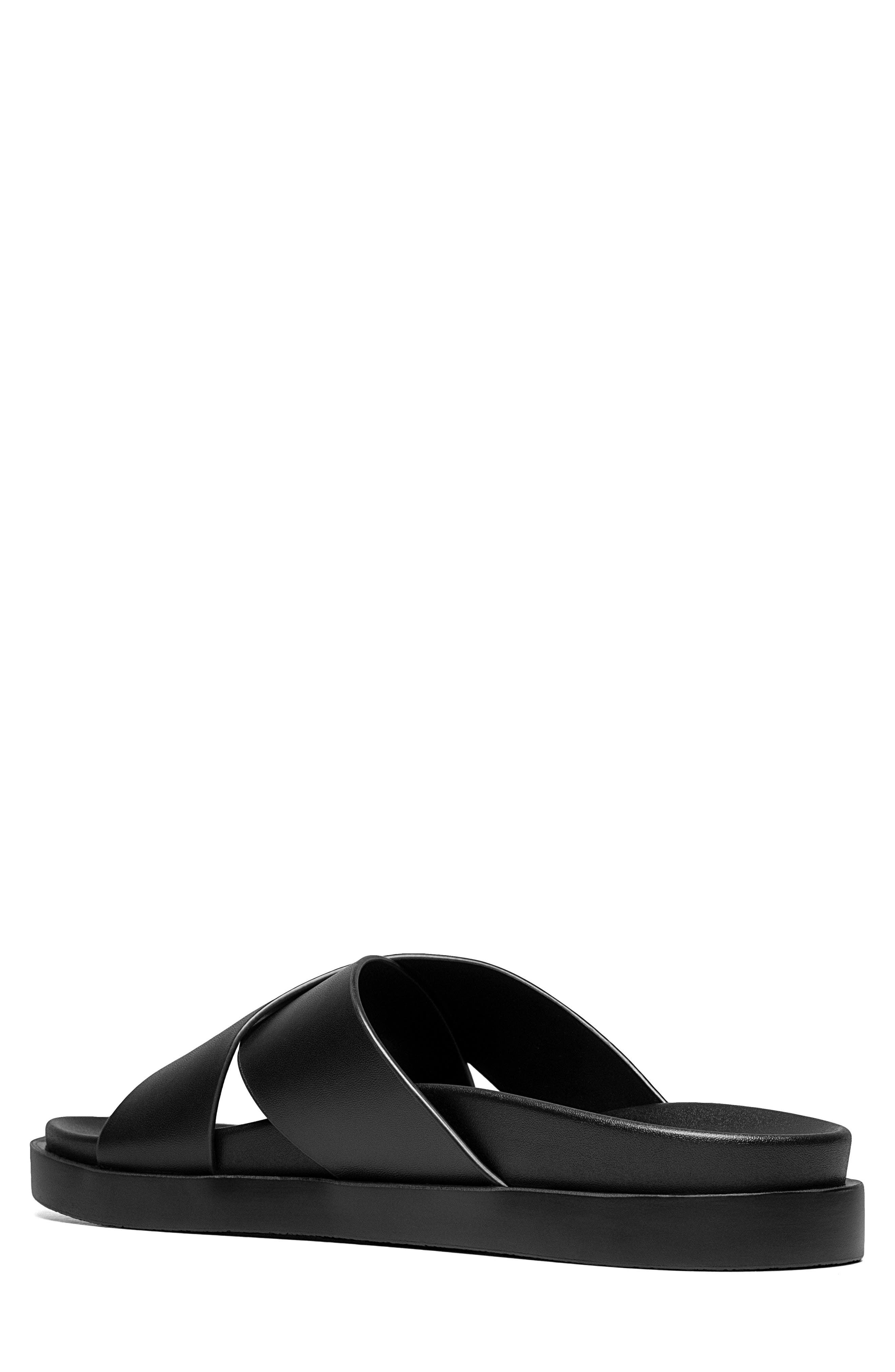 Stacy Adams Montel Crossover Slide Sandal, Alternate, color, Black