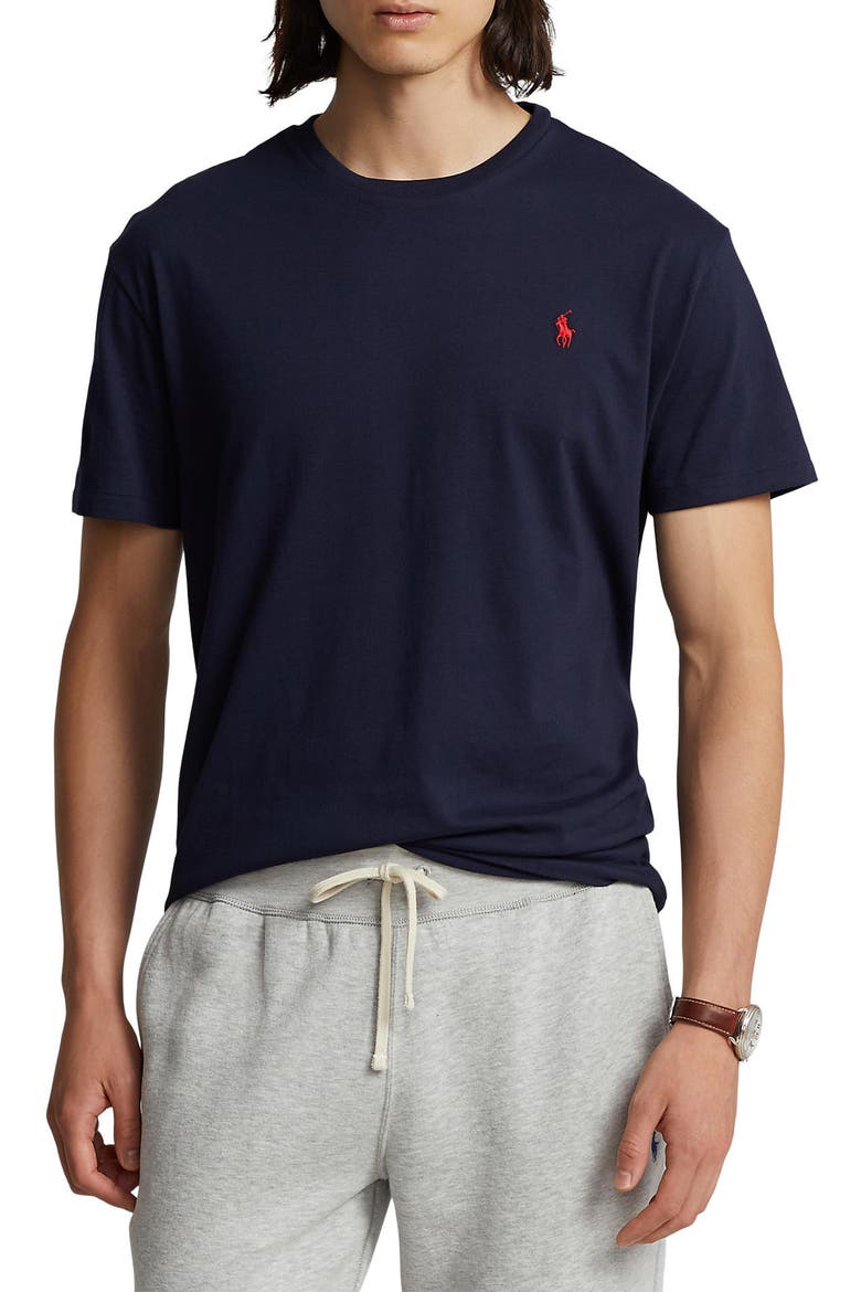 Classic Fit Jersey Crewneck T-Shirt, Main, color, INK