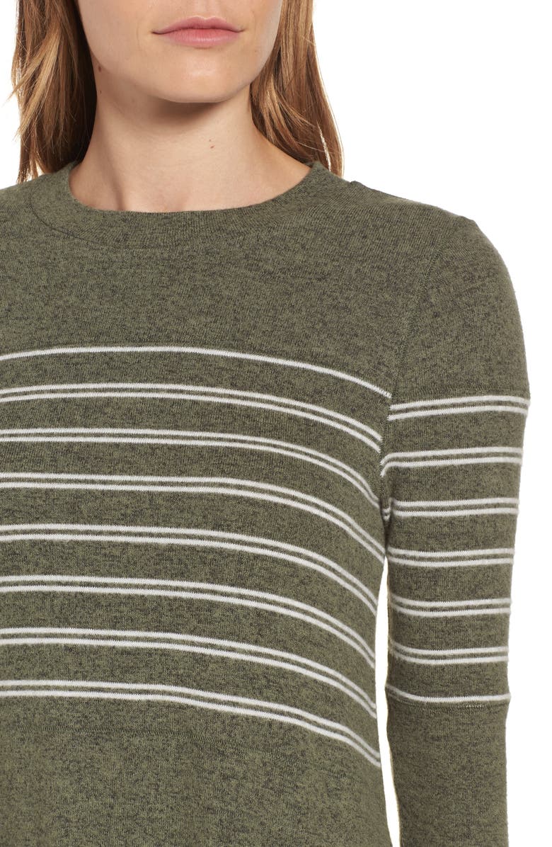 Caslon<sup>®</sup> Stripe Panel Sweater, Alternate, color, 