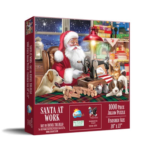 Santa at Work 1000 piece Jigsaw Puzzle for Adults
