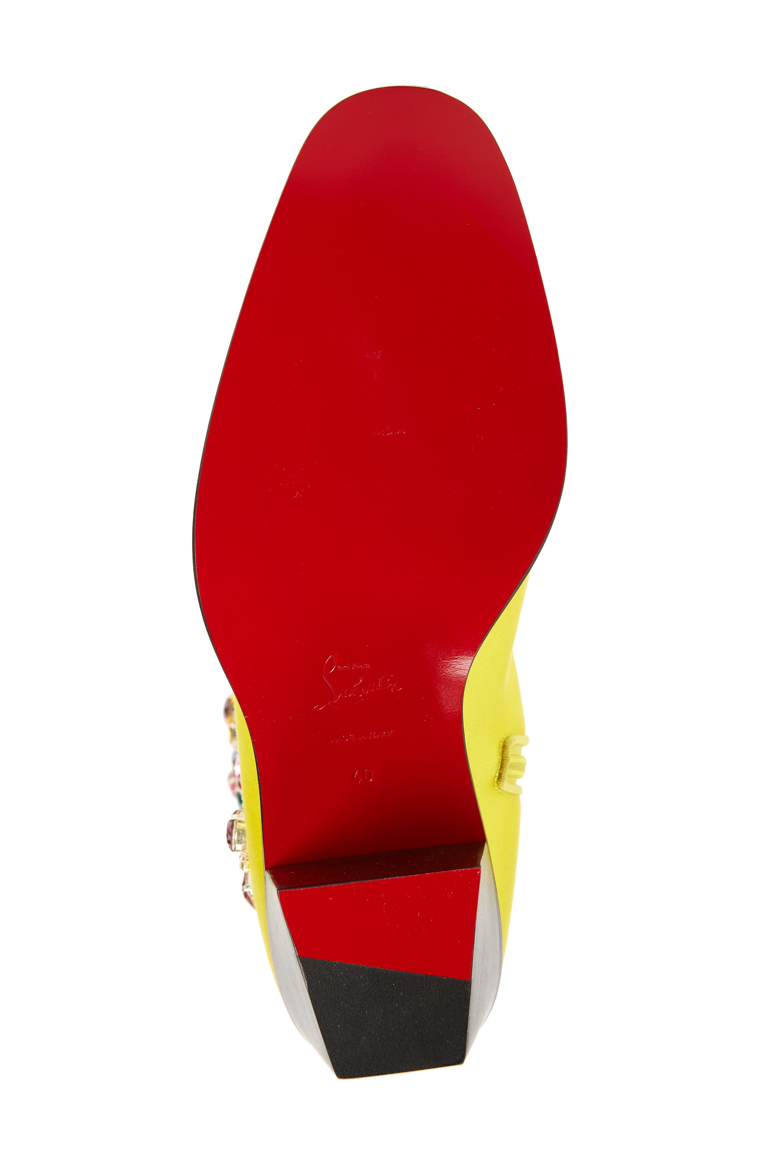 Morgan Fleur Crystal Embellished Boot, Alternate, color, YELLOW