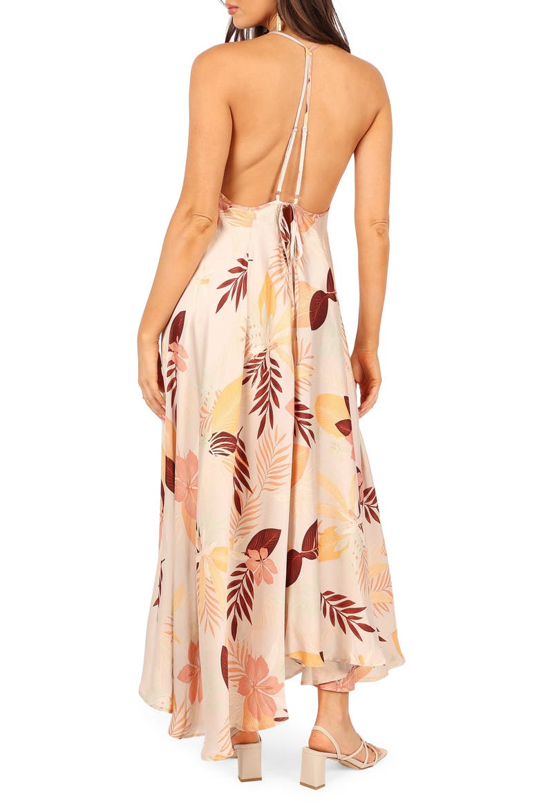 Rita Tropical Print Asymmetric Dress, Alternate, color, IVORY MULTI