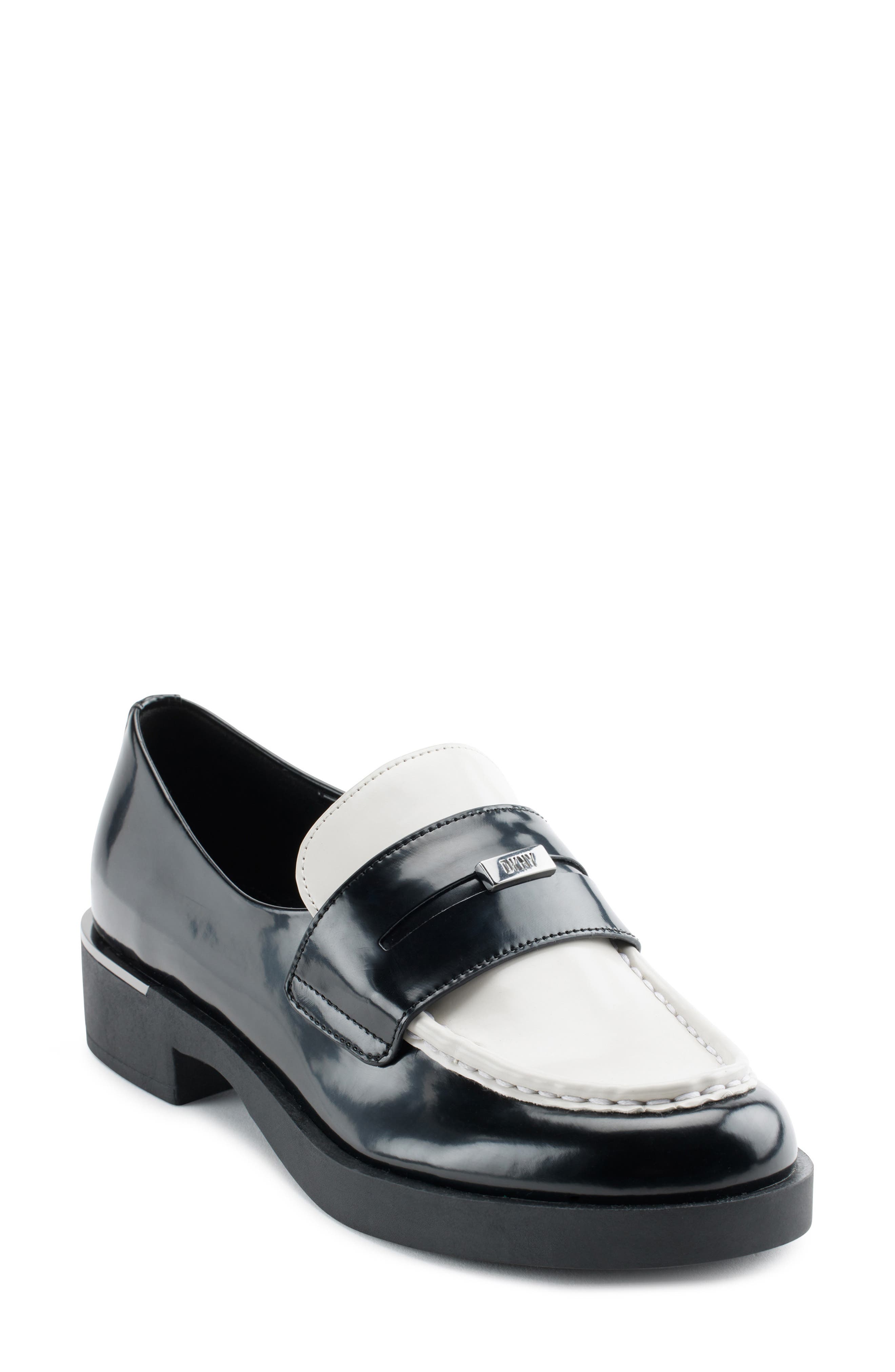 DKNY Ivette Loafer, Main, color, Black/ Pebble