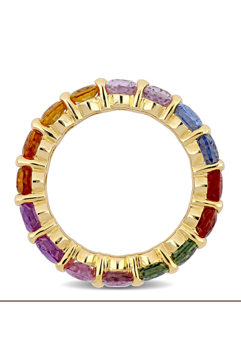 Multi-Color Sapphire Eternity Ring 14k, Alternate, color, Yellow Gold