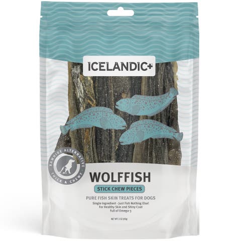 Wolffish Skin Stick Chews Dog Treat 3.0oz Bag
