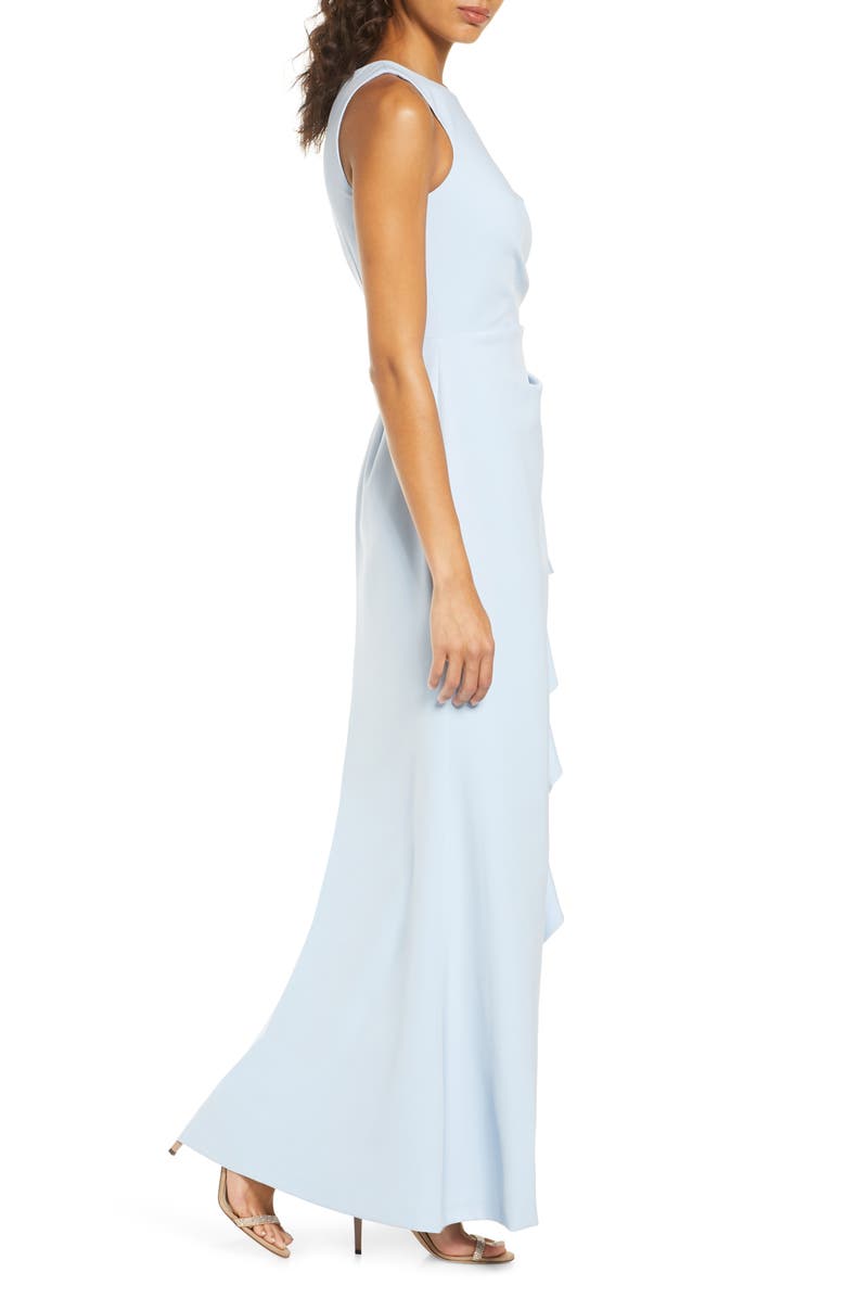 Vince Camuto Ruffle Slit Trumpet Gown, Alternate, color, 