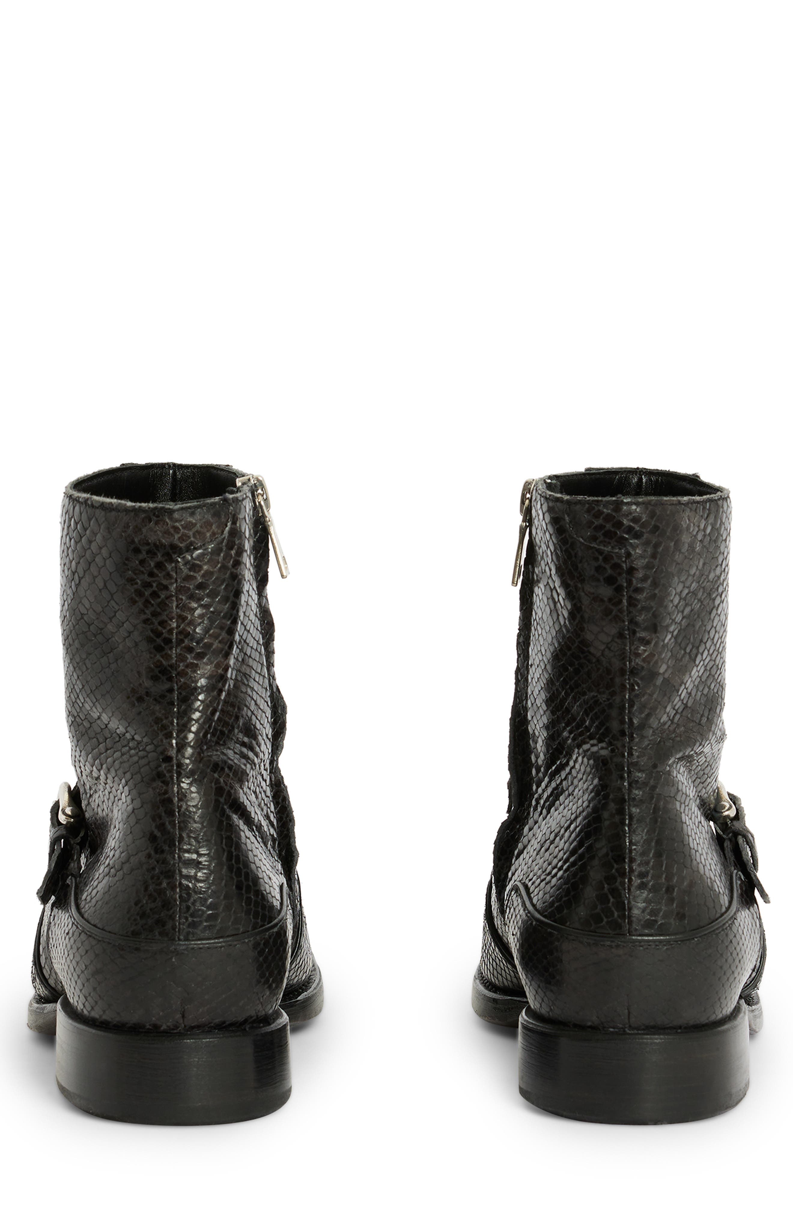 John Varvatos Regent Buckle Boot, Alternate, color, Iron Grey