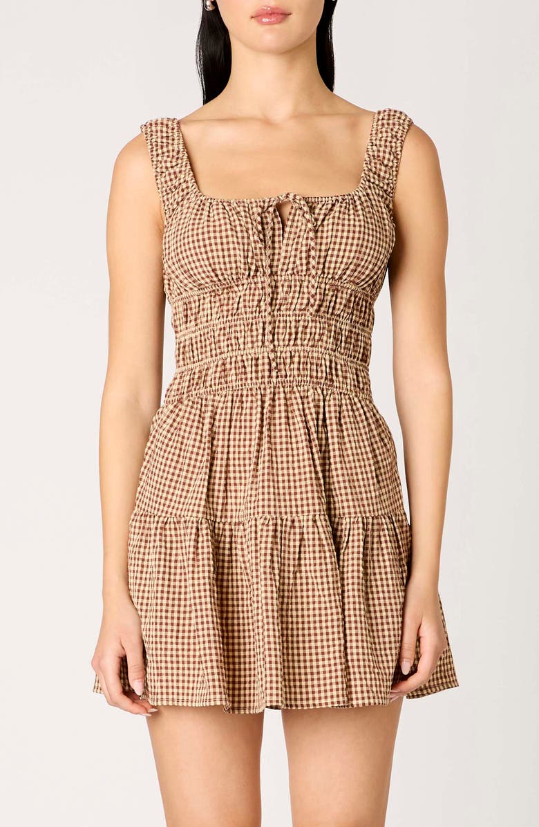 Nia Salt Cotton Mini Sundress, Alternate, color, Henna