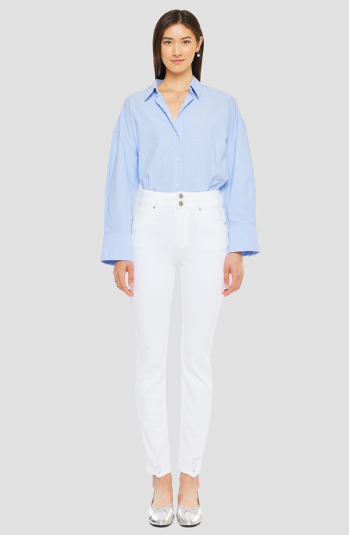 Kancan Cadence Ultra High Rise Slim Straight Leg Jeans In White
