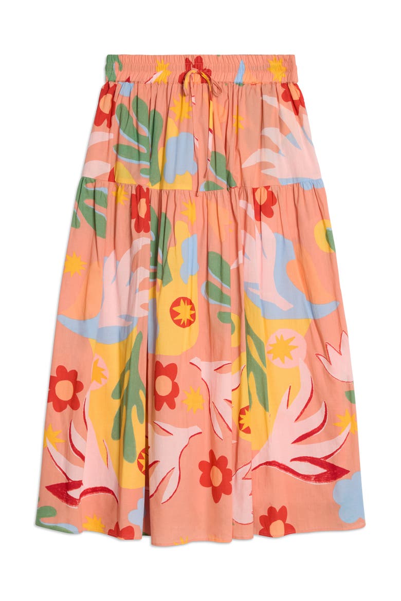 Tropique Print Maxi Skirt, Alternate, color, Pink