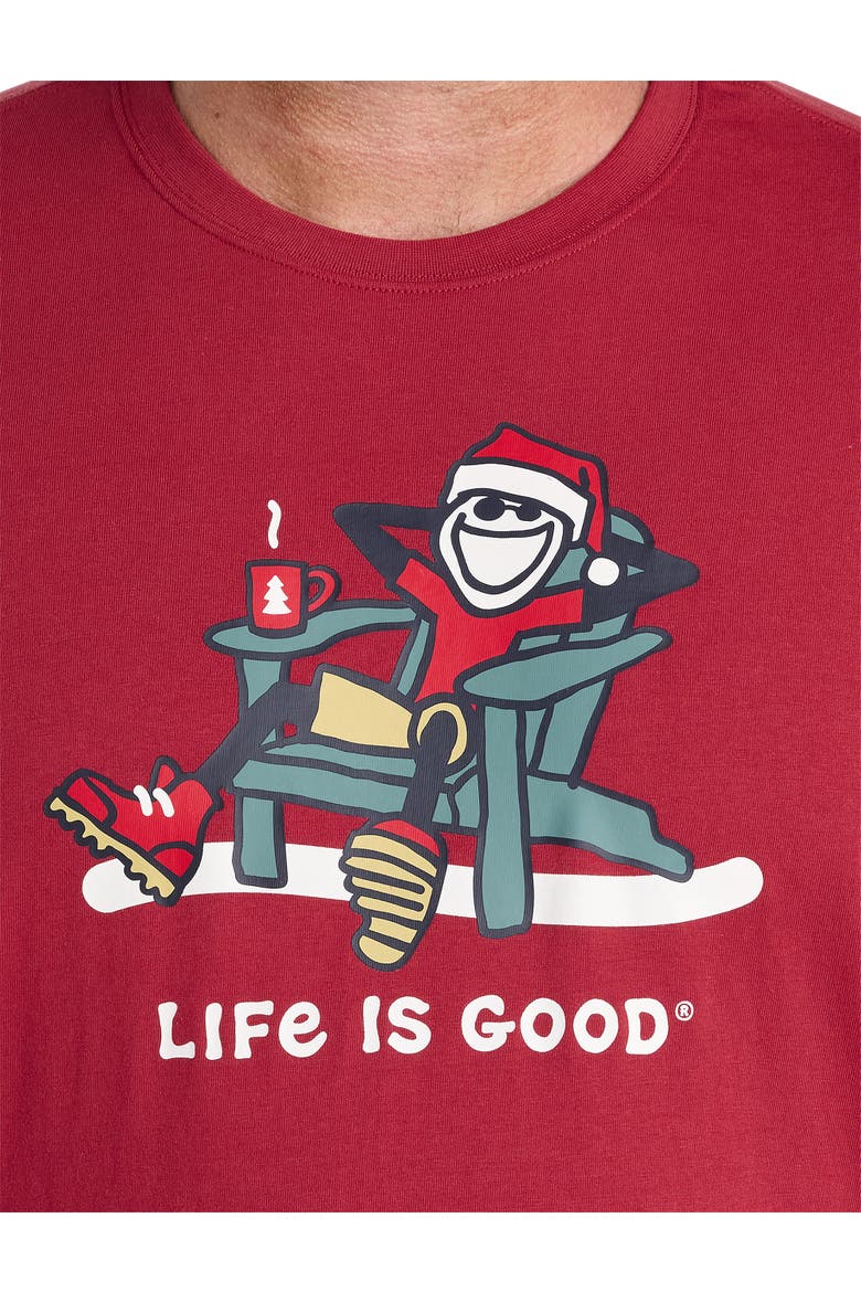 Big & Tall Santa Graphic Tee, Alternate, color, DEEP CLARET