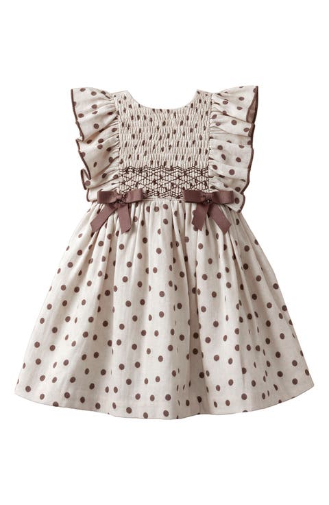 Smocked Gauze Cotton Dress