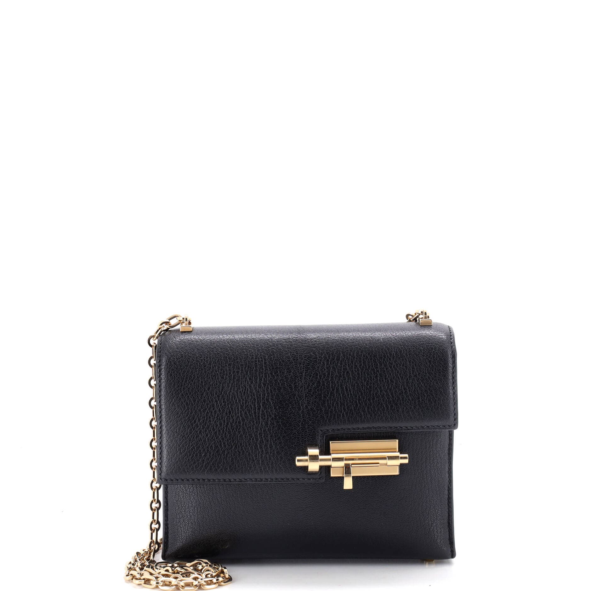 Verrou Chaine Bag Chevre Mysore Mini, Main, color, Black