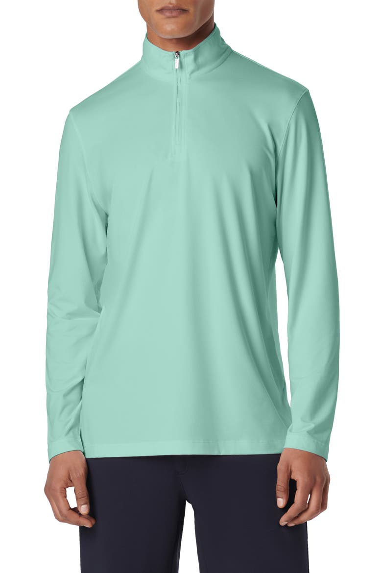 Quarter Zip Performance Pullover, Main, color, MINT