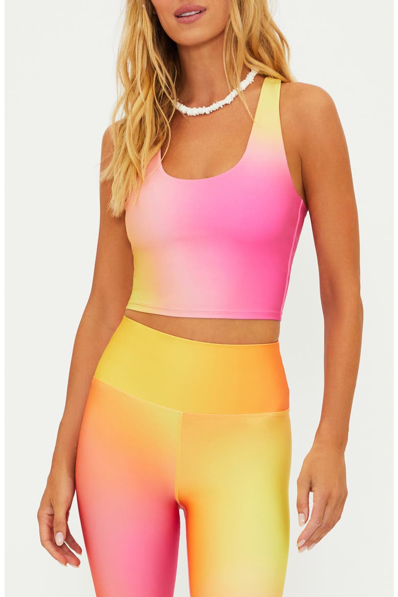 Yara Racerback Crop Tank, Main, color, SOLEIL OMBRE