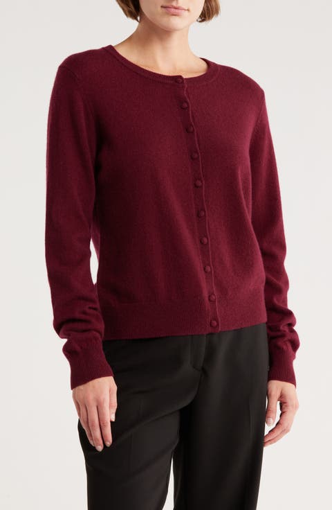 Cashmere Button Front Cardigan