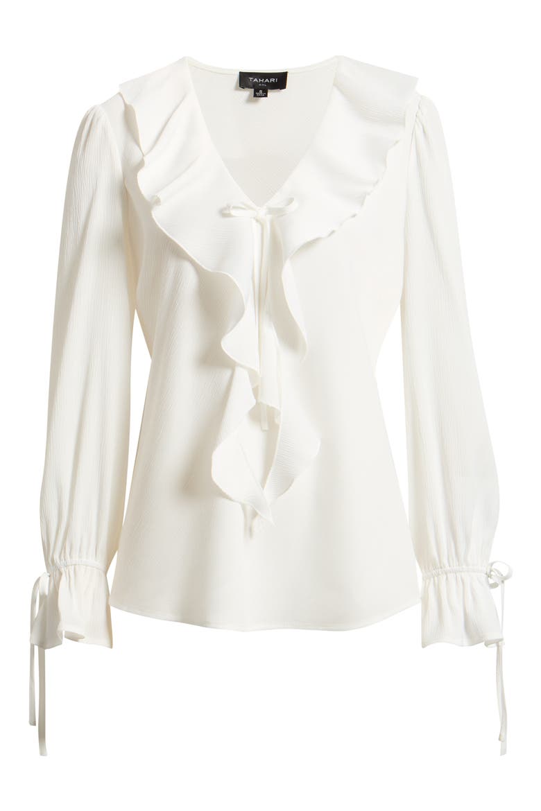 Ruffle Shirt, Alternate, color, IVORY