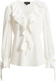 Tahari ASL Ruffle Shirt