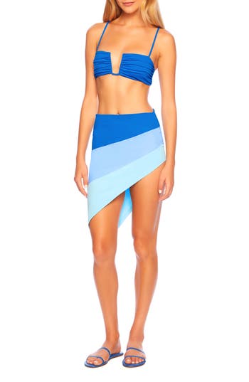 Susana Monaco Colorblock Cover-up Sarong In La Playa