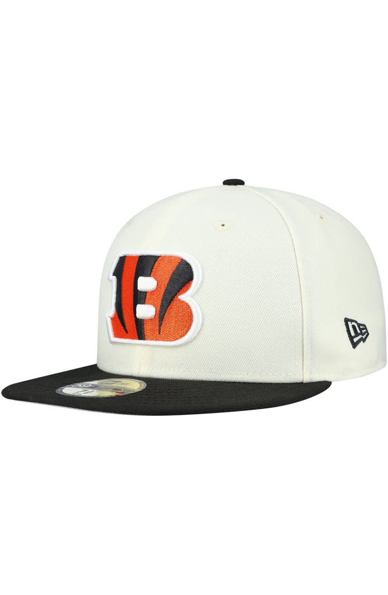 New Era Men's New Era Cream/Black Cincinnati Bengals Main 59FIFTY Fitted Hat, Main, color, Cream
