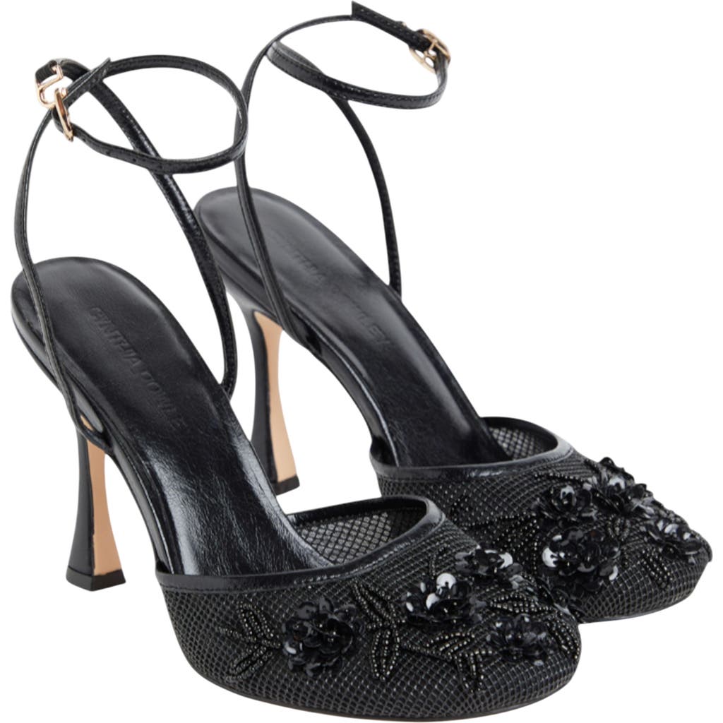 Cynthia Rowley Palau Embellished Mesh Heel In Black