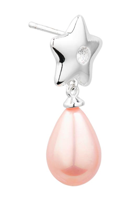 Sandy Liang Cloverdale 2.0 Pearl Drop Earrings In Silver