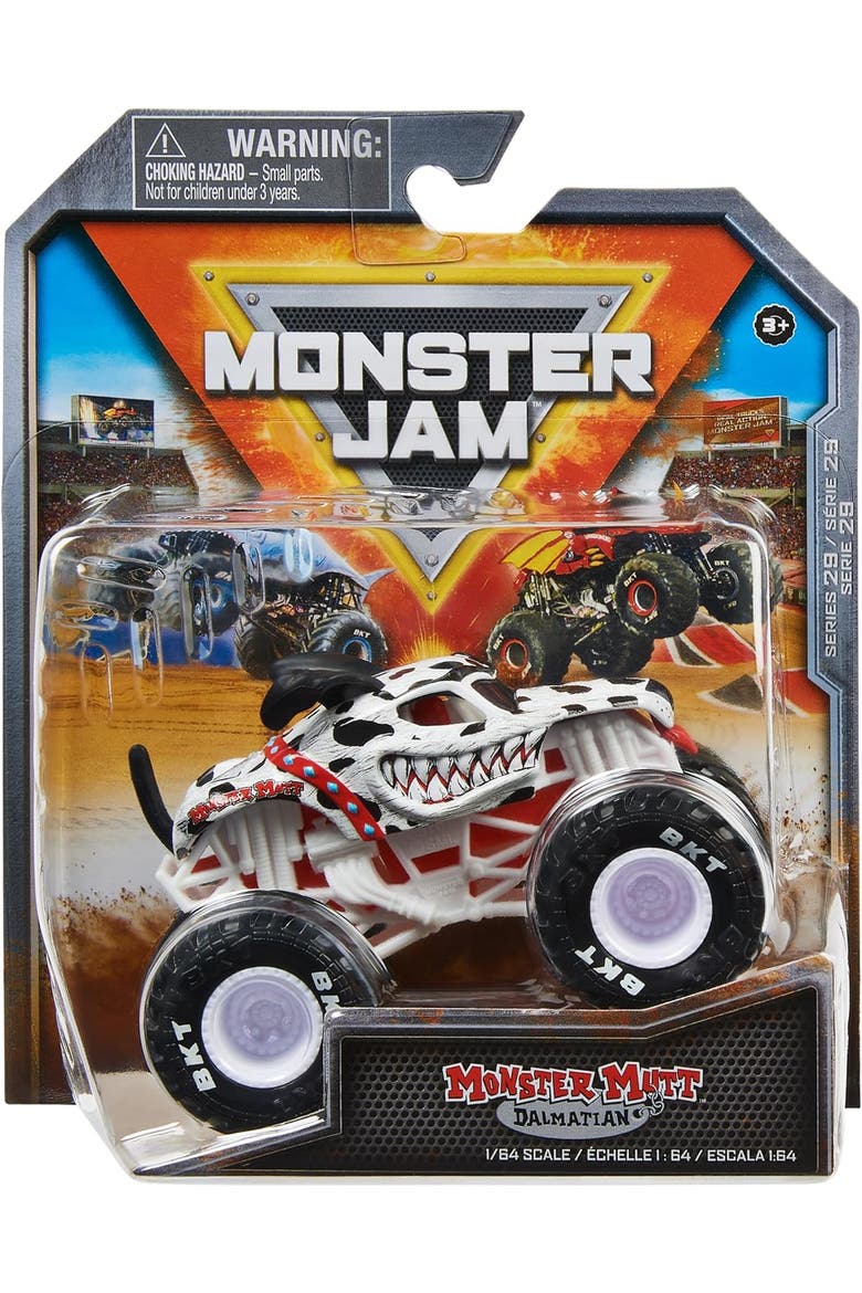 Monster Mutt Dalmatian Monster Truck, Die-Cast Vehicle, 164 Scale, Toy for Kids Ages 3 and up, Main, color, Black
