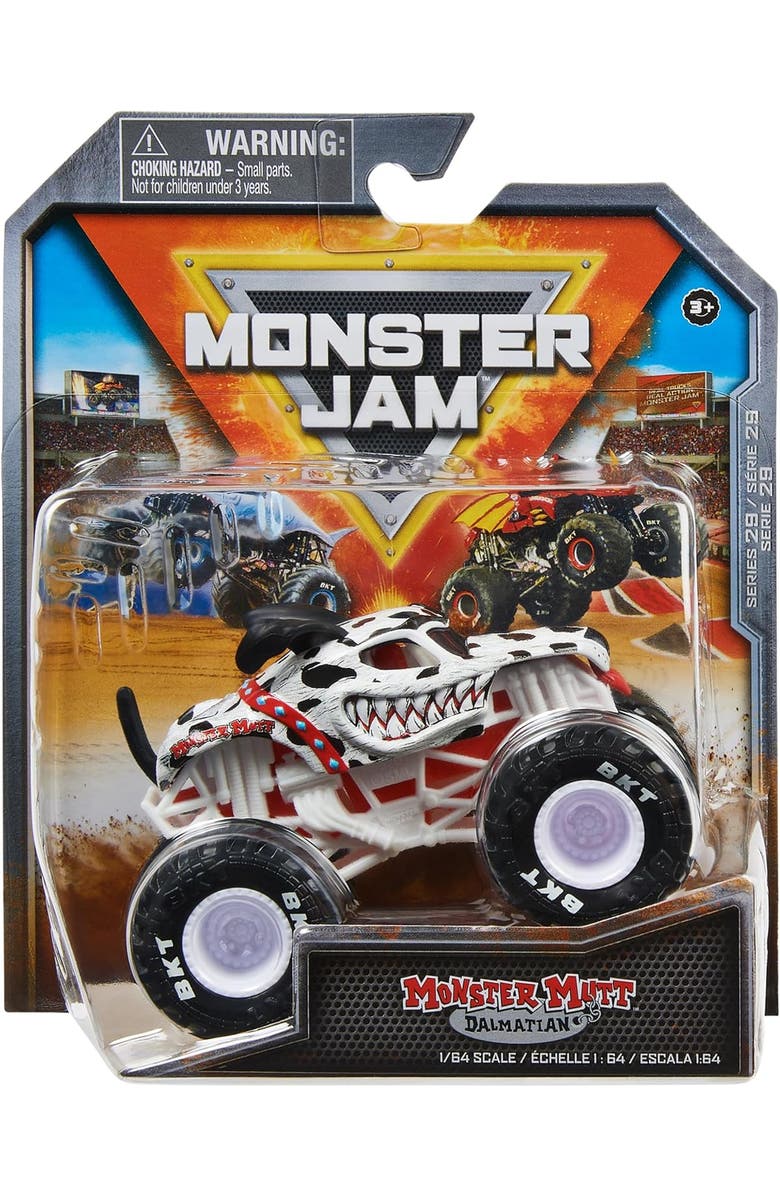 Monster Jam Monster Mutt Dalmatian Monster Truck, Die-Cast Vehicle, 164 Scale, Toy for Kids Ages 3 and up, Main, color, Black