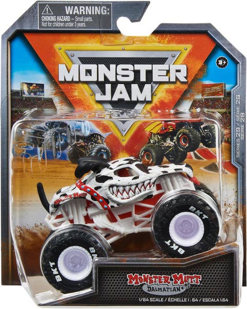 Monster Mutt Dalmatian Monster Truck, Die-Cast Vehicle, 164 Scale, Toy for Kids Ages 3 and up