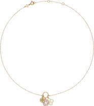 Tory Burch forget me not charm pendent necklace