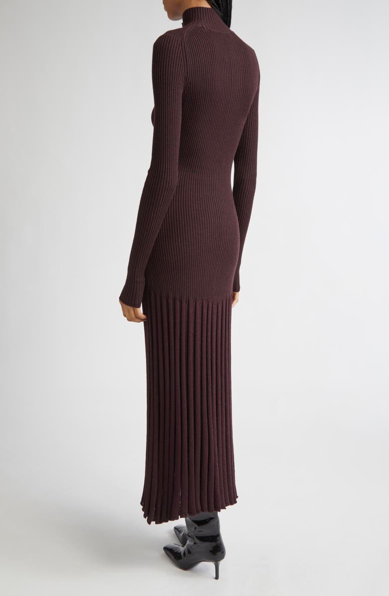 Proenza Schouler Jada Long Sleeve Sweater Dress, Alternate, color, Burgundy